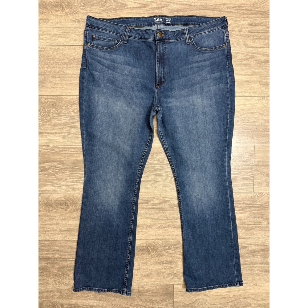 Lee Womens Plus 24M Regular Fit Bootcut Mid Rise Blue Jeans 1CMBEW7 Western